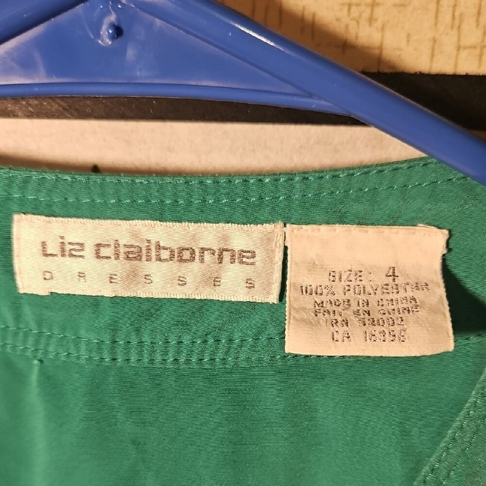 Liz Claiborne Teal Midi Dress with Gold Accents - Picture 2 of 7